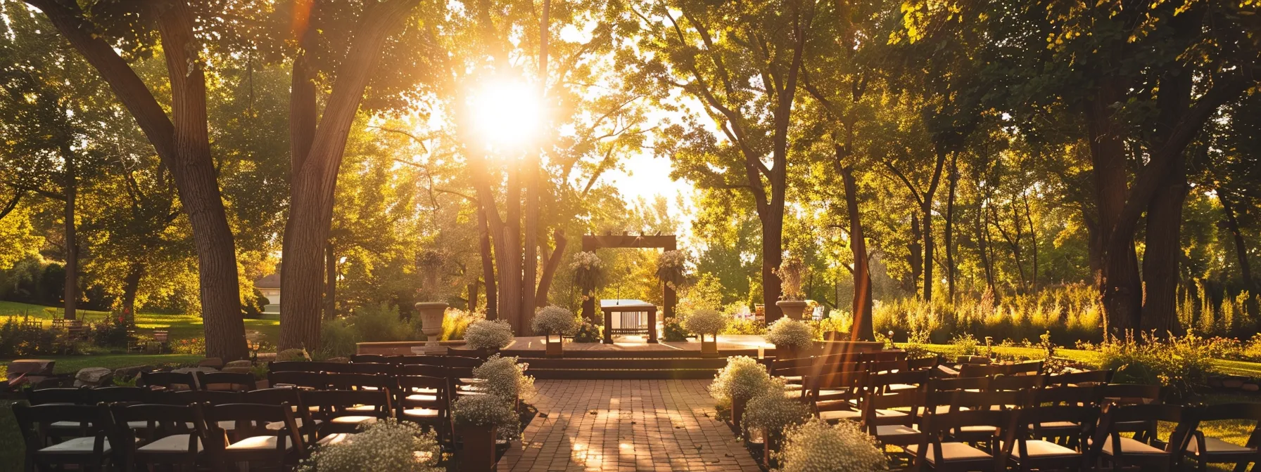 a breathtaking outdoor ceremony at a picturesque, elegant estate in sioux falls. sioux falls luxury wedding venues