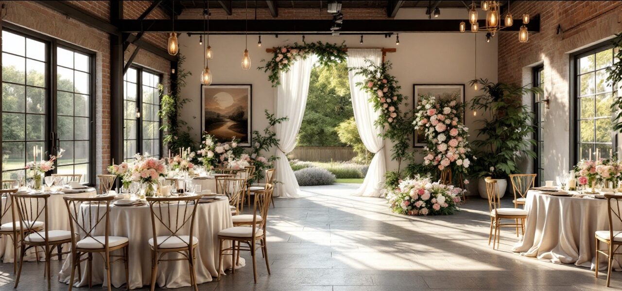 inside of a wedding venues in stillwater mn