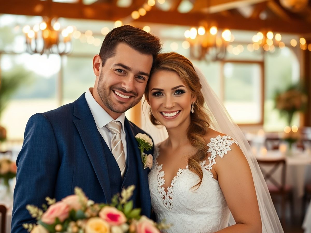 Close-up of couple at Country Weddings at Eko Backen Wedding Venue.